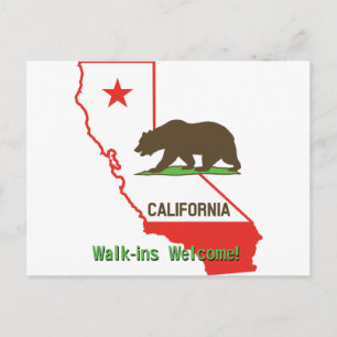 California:  Walk-ins Welcome! Postcard