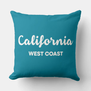 California West Coast Nice Design Text  Throw Pillow