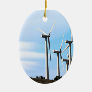 California Windmills Ceramic Ornament