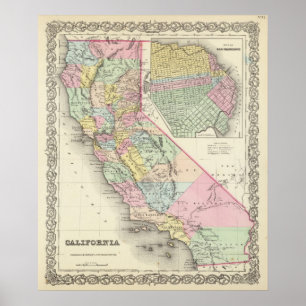 California with City of San Francisco Poster