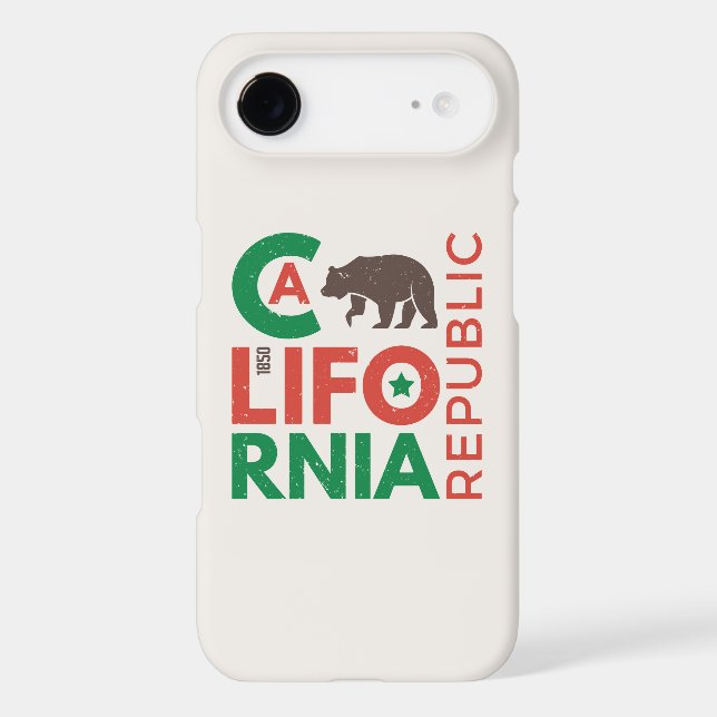 California With Grizzly Bear Logo Case-Mate iPhone Case (Back)