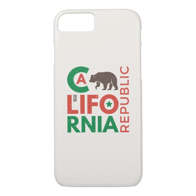 California With Grizzly Bear Logo Case-Mate iPhone Case (Back)
