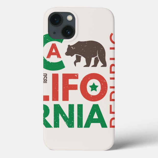 California With Grizzly Bear Logo Case-Mate iPhone Case (Back)