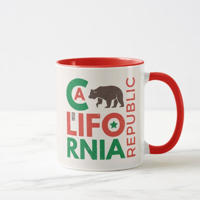 California With Grizzly Bear Logo Mug (Right)