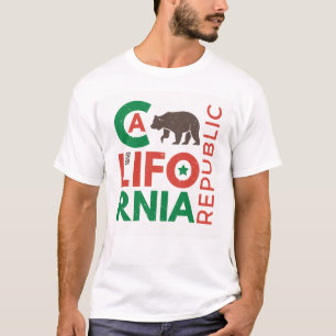 California With Grizzly Bear Logo T-Shirt