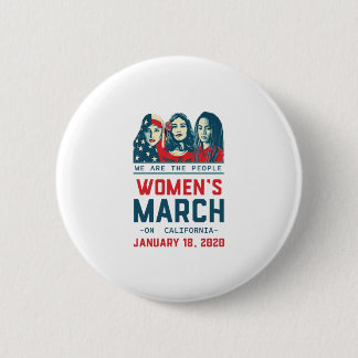 california women march 2020 2 inch round button