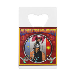 California Yaqui Organization logo Credit Card Bottle Opener