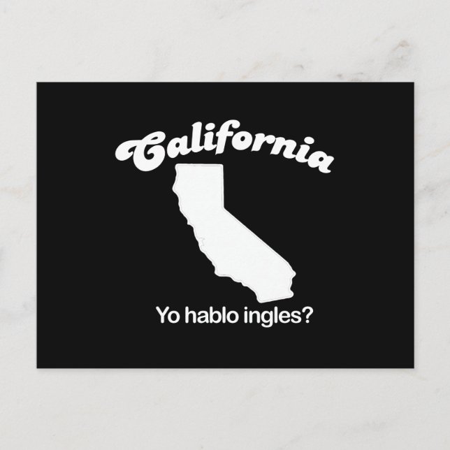 California - Yo hablo ingles T-shirt Postcard (Front)