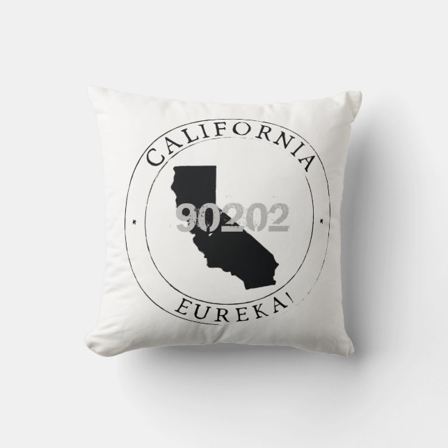 California Zip Code Pillow (Front)