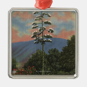 CaliforniaCentury Plant in Bloom Metal Ornament