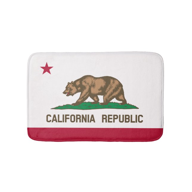 Californian flag, American state flag Bath Mat (Front)