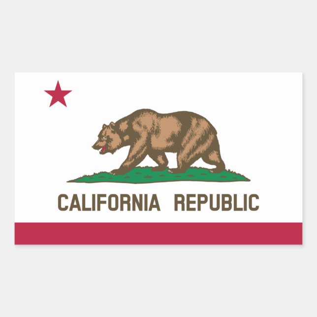 Californian Flag, Flag of California Sticker (Front)