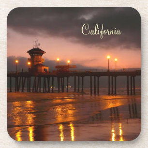 Californian Sunset - Huntington Beach Pier Coaster