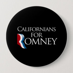 Californians for Romney-.png 4 Inch Round Button