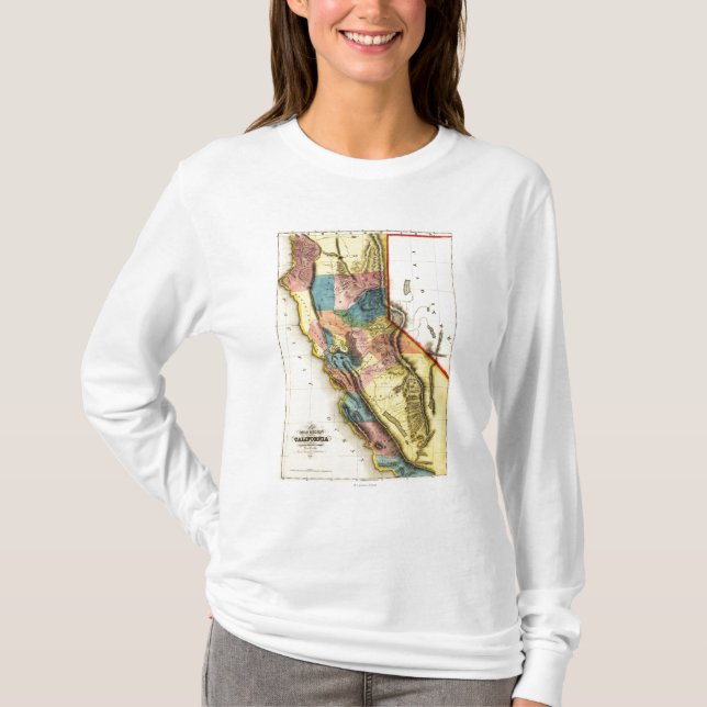 CaliforniaPanoramic Map T-Shirt (Front)