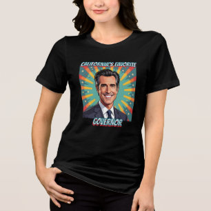 California's Favourite Governor   Gavin Newsom Tri-Blend Shirt