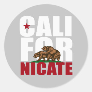 CALIFORNICATE CLASSIC ROUND STICKER