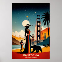 Californie : Le Pays des Aventures Affiche de Voya