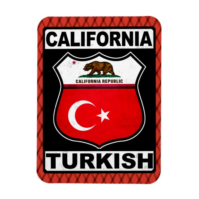 Californie - Magnet américain turc (Vertical)