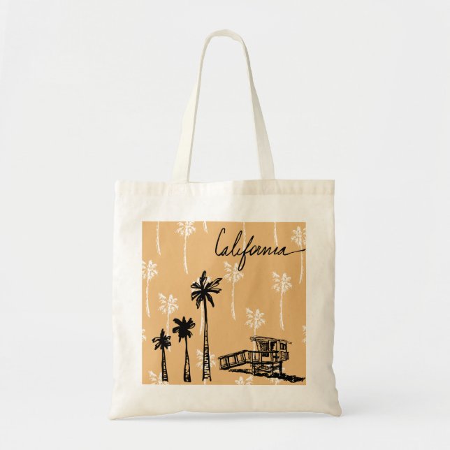 californie vibes sac fourre-tout (jaune ocre pouss (Devant)