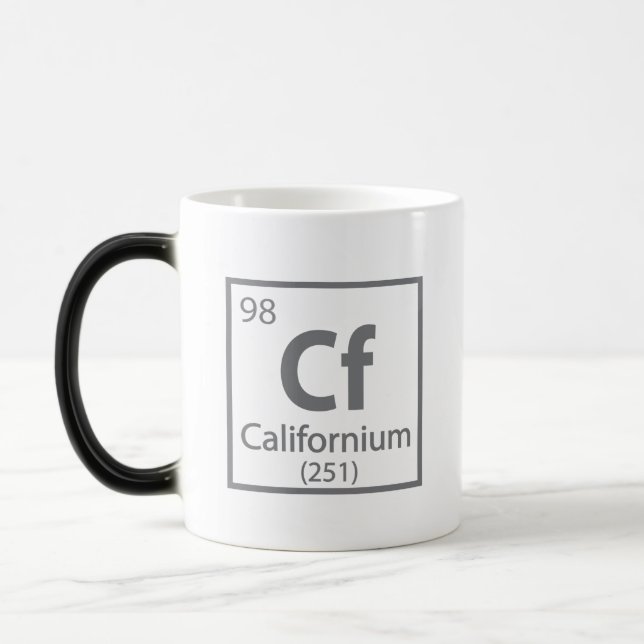 Californium - California Science Periodic Table Magic Mug (Left)