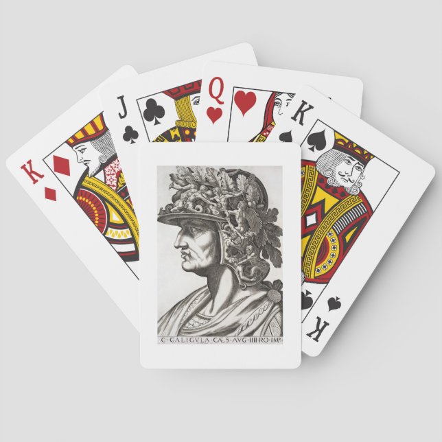 Caligula Caesar (12-41 AD), 1596 (engraving) Playing Cards (Back)