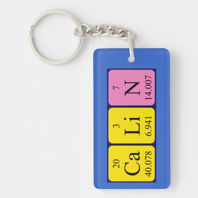 Calin periodic table name keyring (Front)