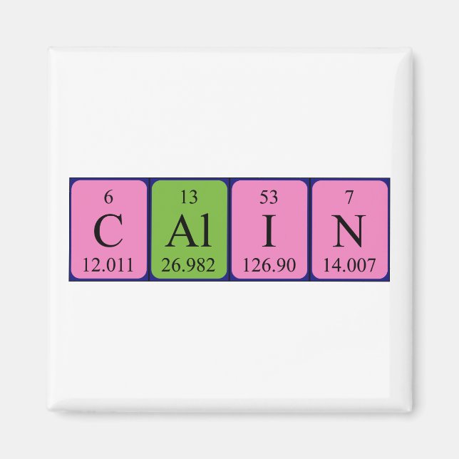 Calin periodic table name magnet (Front)