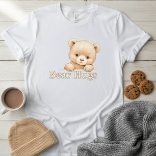 Câlins d'ours pour femmes T-shirt mignon avec un o