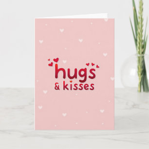 Câlins et baisers carte d'amour