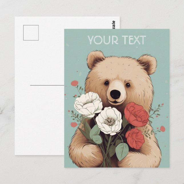 Câlins et fleurs : une carte pour chaque occasion (Devant / Derrière)