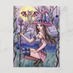 Calista - Carte postale Sorcière Halloween
