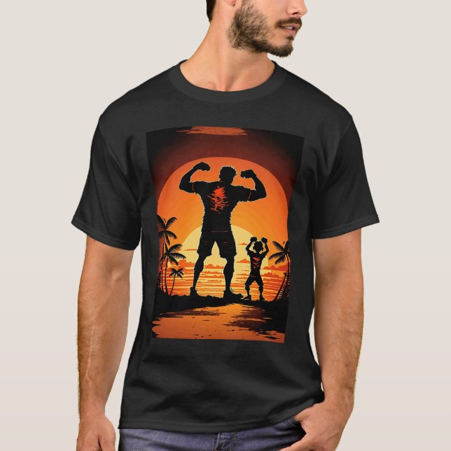 Calisthenics Exercise Enthusiasts Father And Son D T-Shirt (Front)