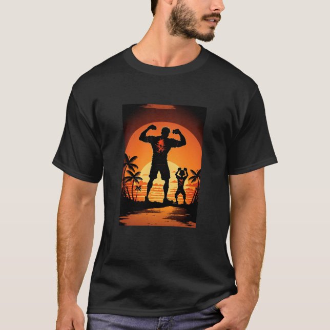 Calisthenics Exercise Enthusiasts Father And Son D T-Shirt (Front)