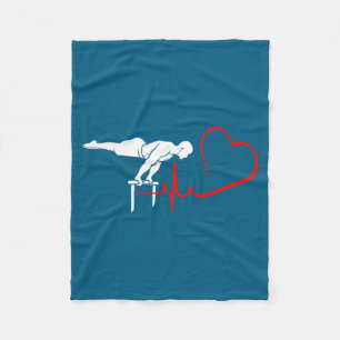 Calisthenics Planche Heartbeat Gymnast Fitness Hum Fleece Blanket