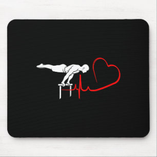 Calisthenics Planche Heartbeat Gymnast Fitness Hum Mouse Pad
