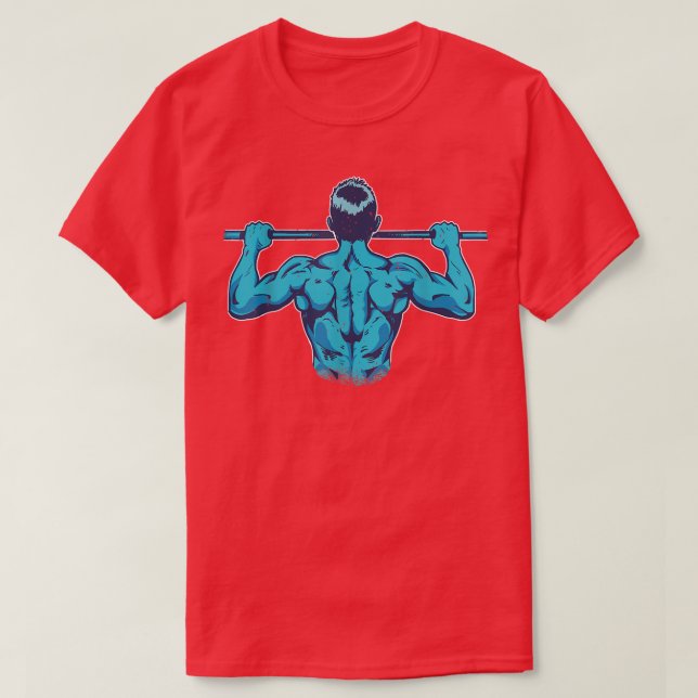 Calisthenics PullUp Workout Back Day Gym  T-Shirt (Design Front)