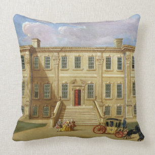Calke Hall, Derbyshire, the Seat of Sir Henry Harp Throw Pillow