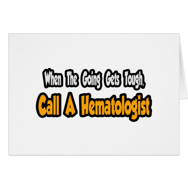 Call a Hematologist (Front Horizontal)