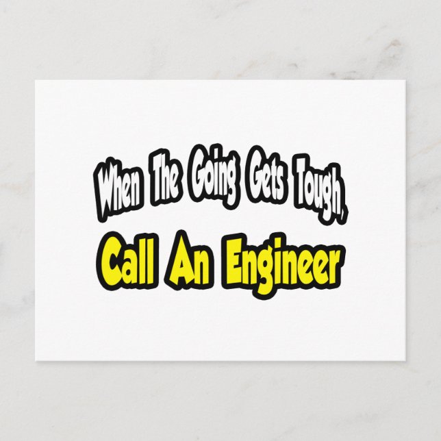 Call an Engineer Postcard (Front)