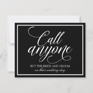 Call Anyone Card Sketched Calligraphy (Black)