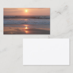 Call card Pink sunset on the beach
