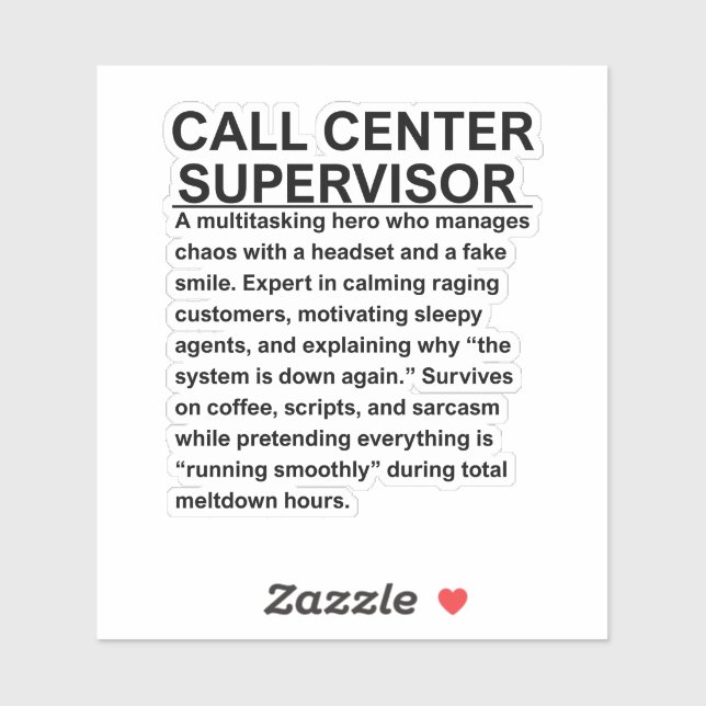 Call center supervisor (Sheet)