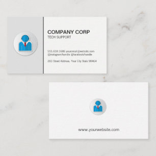Call Centre   Business Man Headset Logo Appointment Card