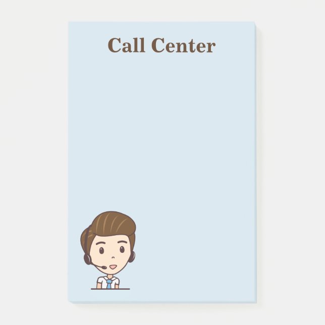 Call centre memo post-it notes (Front)