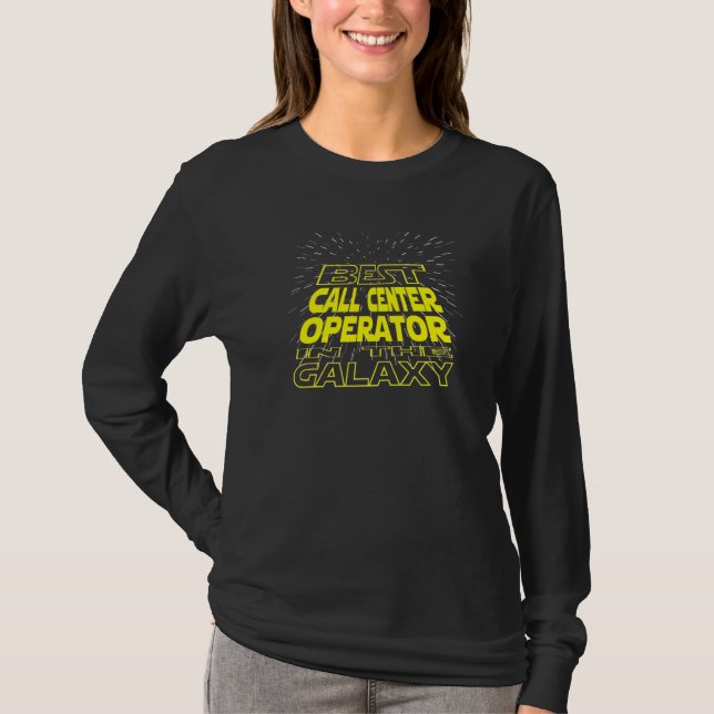 Call Centre Operator  Cool Galaxy Job T-Shirt (Front)