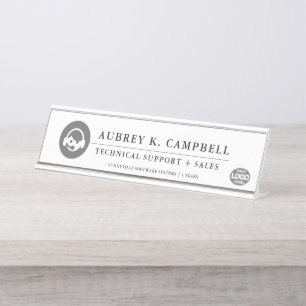 Call Centre + Sales Agents Minimal Desk Name Plate