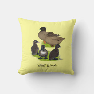 Call Duck Khaki Family Throw Pillow