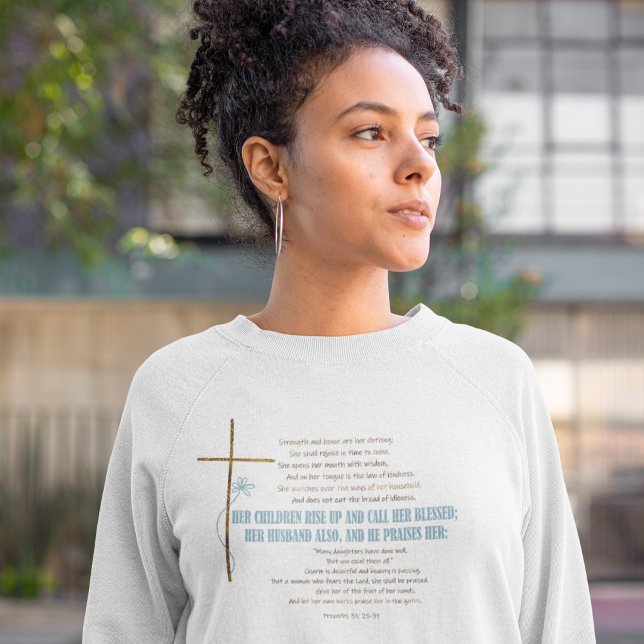 CALL HER BLESSED Mom Wife Proverbs 31 Scripture  Sweatshirt (Creator Uploaded)