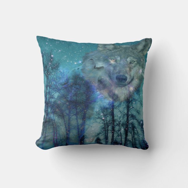 Call in the Wild Throw Pillow (Front)
